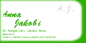 anna jakobi business card